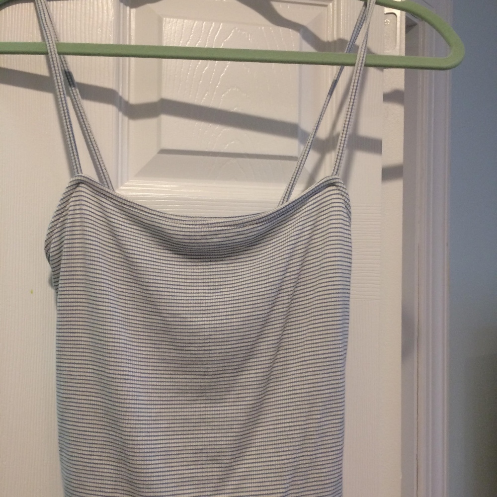 Blue and White Horizontal Striped Camisol